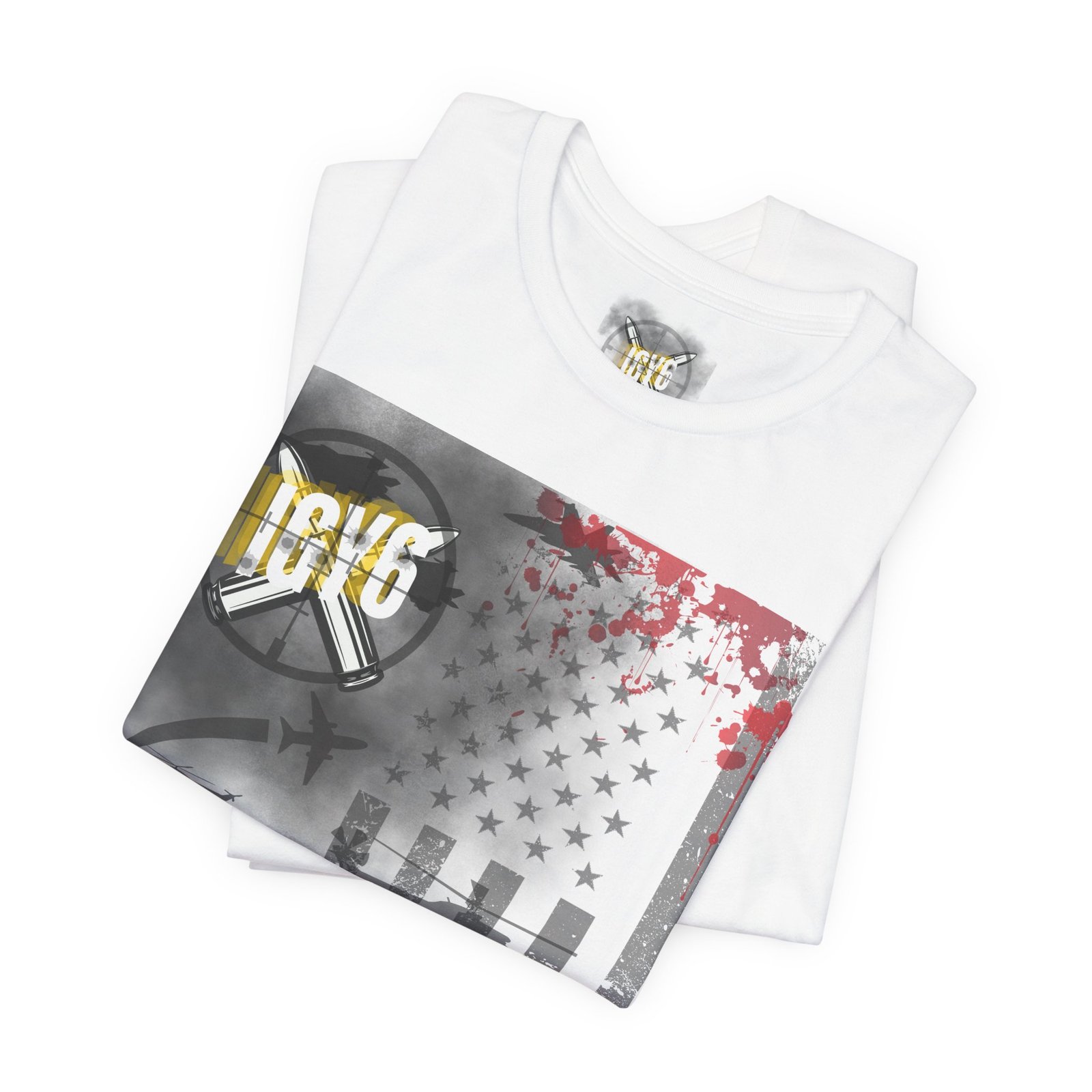 Veteran Tribute Tee — 1st Cavalry Silhouette American Flag T-Shirt - Image 3