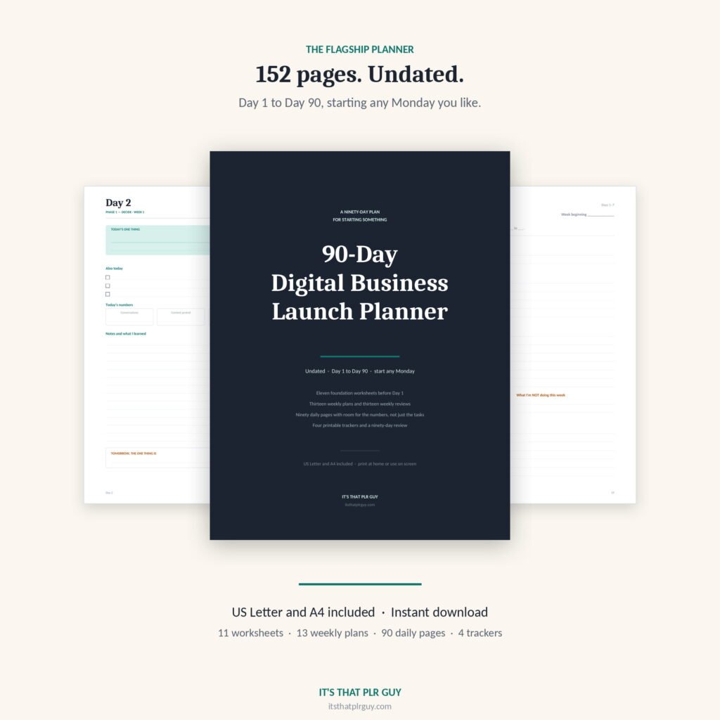 90-Day Digital Business Launch Planner — It’s That PLR Guy