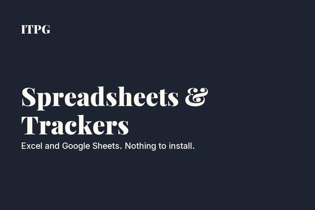 Spreadsheets & trackers