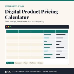 Digital Product Pricing Calculator — It’s That PLR Guy
