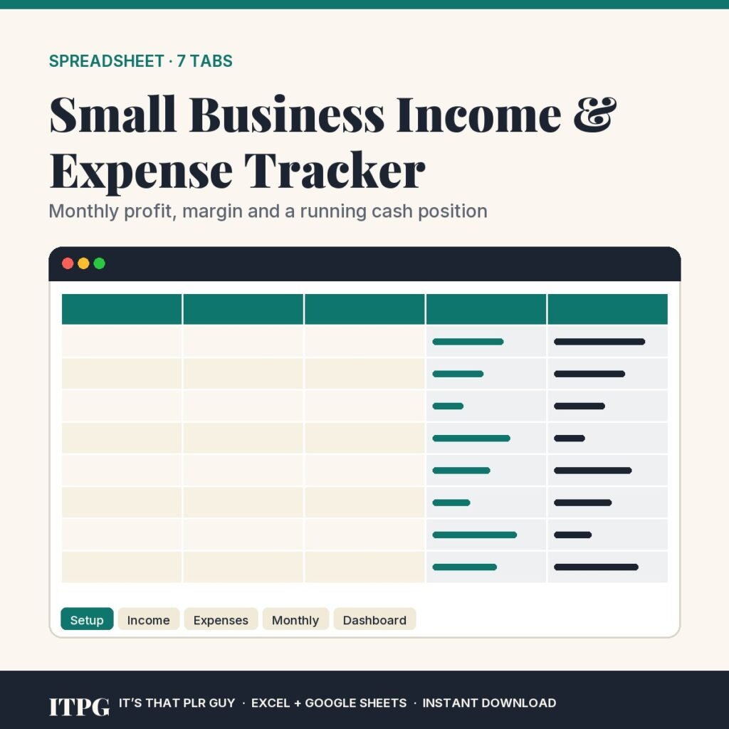 Small Business Income & Expense Tracker — It’s That PLR Guy